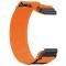  Klockarmband 26 mm Nylon Justerbart Orange/Svart