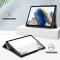  Samsung Galaxy Tab A9 Plus Fodral Tri-Fold PU Läder Svart