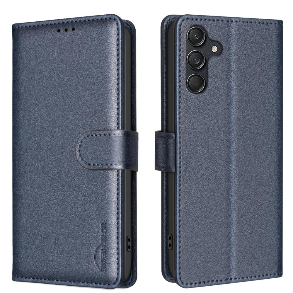  Samsung Galaxy S25 FE Fodral RFID Läder Blå