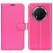  Honor Magic7 Lite Fodral Litchi Läder Rosa