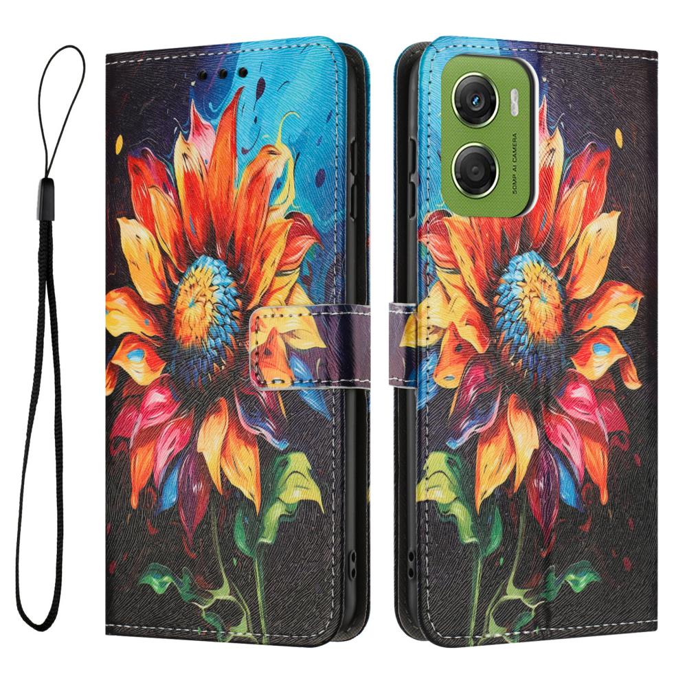  Motorola Moto G06 / G06 Power Fodral Med Tryck Solros