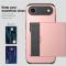  iPhone Air Skal Hybrid Med Kortfack Rosa