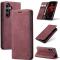 CASEME CASEME Samsung Galaxy S25 Plus Fodral Flip Retro Läder Röd