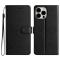  iPhone 16 Pro Max Fodral Silk Textur Med Snodd Svart