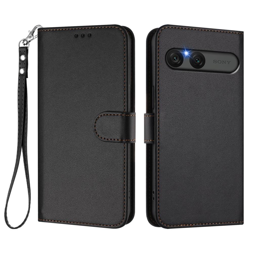 Sony Xperia 10 VII Plånboksfodral Läder Svart