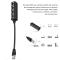 4in1 RJ45 Hubb/Nätverksadapter Svart