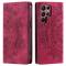  Samsung Galaxy S24 Ultra Fodral Flip Mandala Läder Rosa