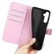  Samsung Galaxy S24 Plus Fodral Litchi Textur Ljus Rosa