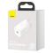 BASEUS Baseus Super Si 25W PD QC Väggladdare USB-C Vit