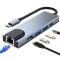Tech-Protect Tech-Protect 5in1 USB-C Hub USB/HDMI/Ethernet/USB-C Grå