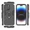  iPhone 15 Pro Max Skal Hybrid Armor Ring Svart