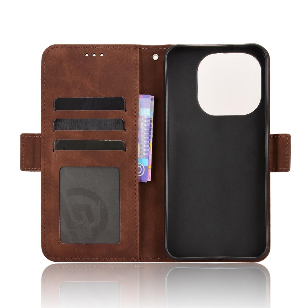  Xiaomi 15T Fodral Med Avtagbart Kortfack Brun