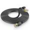  3m Cat8 40Gbps RJ45 S/FTP Platt Nylon Nätverkskabel Grå