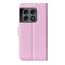  OnePlus 10 Pro 5G Fodral Litchi Textur Ljus Rosa