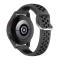  Ihåligt Silikon Armband För Smartwatch (22 mm) - Mörk Grå/Svart