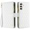 BINFEN BINFEN Galaxy S24 FE Fodral Diamond Multifunktionell Vit