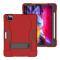  iPad Pro 11 (2018/2020/2021) - Shockproof Hybrid Skal Med Kickstand - Röd