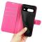  Google Pixel 8 Fodral Litchi Textur Rosa