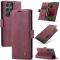 CASEME CASEME Samsung Galaxy S25 Ultra Fodral Retro Läder Röd