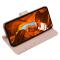  Samsung Galaxy S25 FE Fodral Läder Roséguld