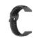  Ihåligt Silikon Armband För Smartwatch (22 mm) - Mörk Grå/Svart