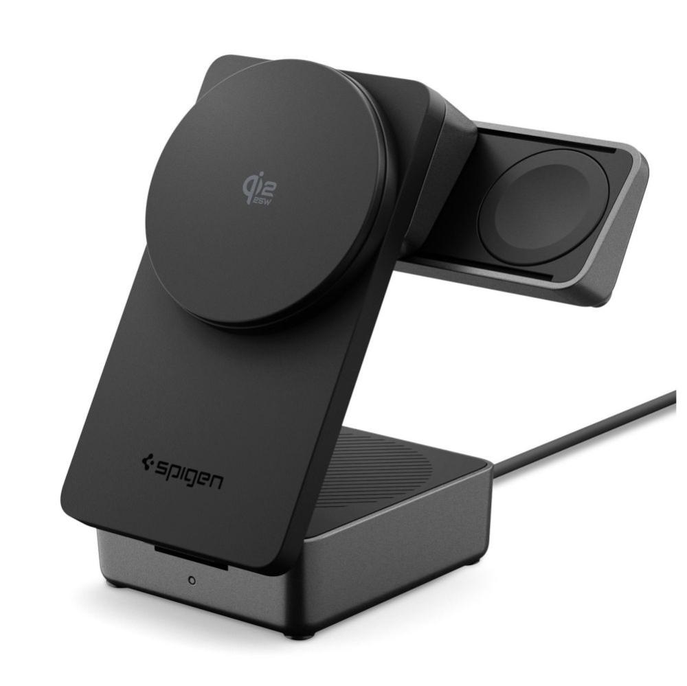 Spigen Spigen 25W Qi2.2 3in1 Trådlös Magnetisk MagSafe Laddare Essential Svart