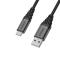 OtterBox OtterBox Premium 1m USB-C - USB-A Kabel Nylonflätad Svart