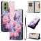  Motorola Moto G06 / G06 Power Fodral Med Tryck Rosa Blommor