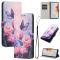  Motorola Moto G06 / G06 Power Fodral Med Tryck Rosa Blommor