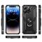  iPhone 15 Pro Skal Hybrid Armor Ring Svart