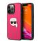Karl Lagerfeld Karl Lagerfeld iPhone 13 Pro Max Skal PU Läder Karl Head Rosa