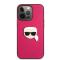 Karl Lagerfeld Karl Lagerfeld iPhone 13 Pro Max Skal PU Läder Karl Head Rosa