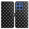  Motorola Edge 70 Fodral Polka Dot Läder Svart / Vit