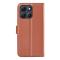  Motorola Moto G86 5G Fodral Litchi Läder Brun