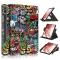  Galaxy Tab S9 Plus Fodral 360° Rotation Läder Graffiti