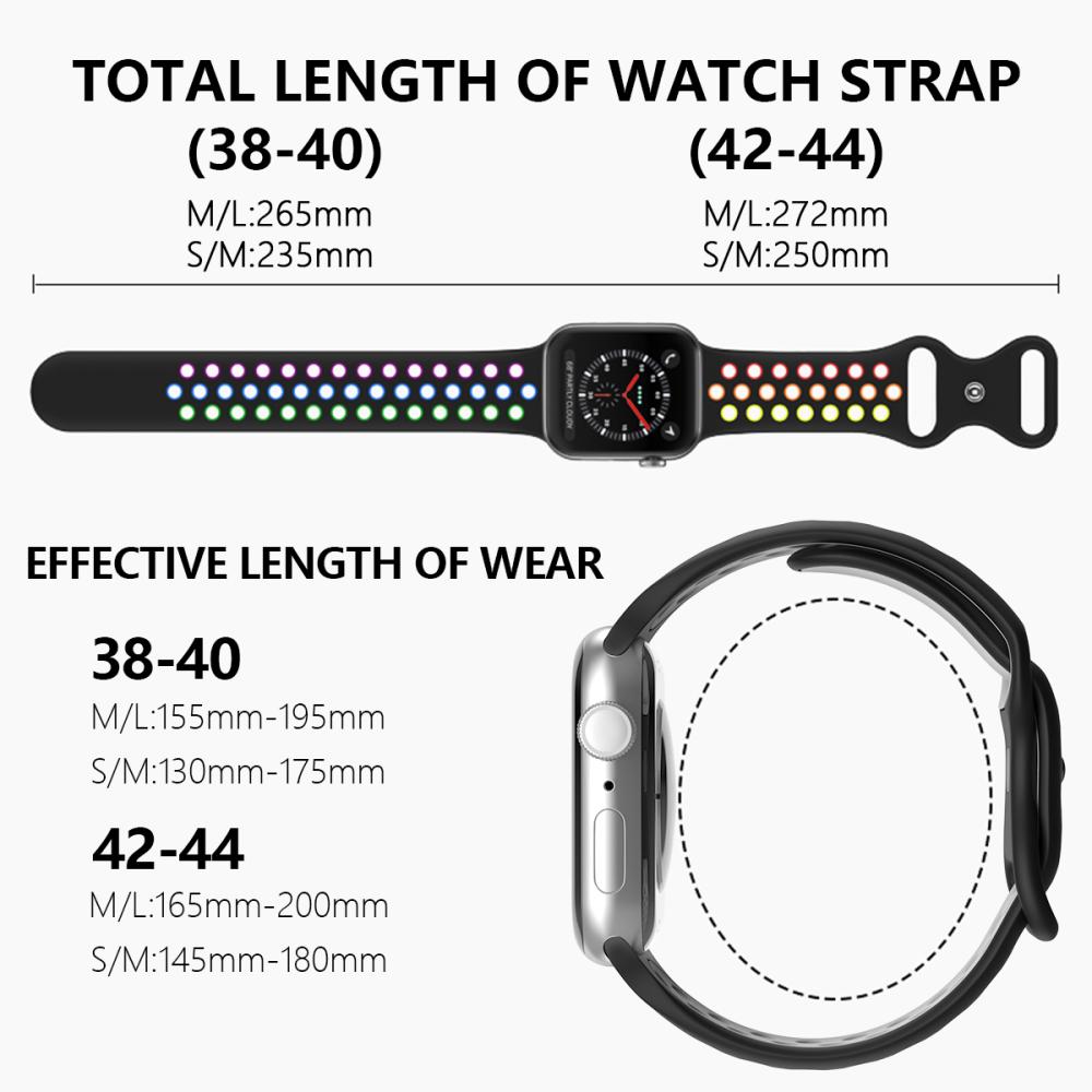 ColorPop Sportarmband Dual-Color Apple Watch 42/41/40/38 mm (M/L)