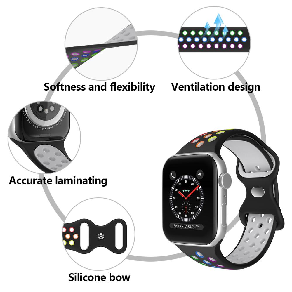 ColorPop Sportarmband Dual-Color Apple Watch 42/41/40/38 mm (M/L)