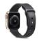  Äkta Läder Armband Apple Watch 42/44/45/46/49 mm Svart