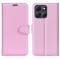  Motorola Moto G86 5G Fodral Litchi Läder Ljus Rosa
