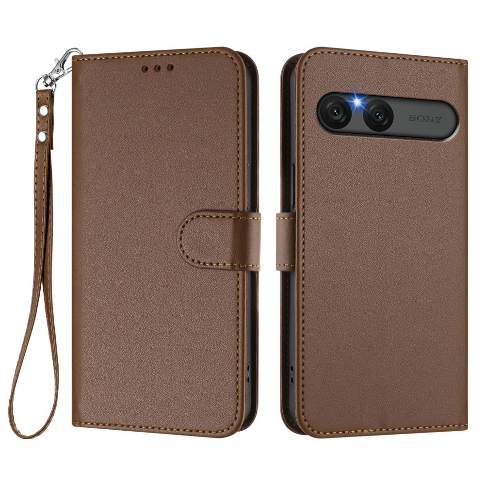  Sony Xperia 10 VII Plånboksfodral Läder Brun