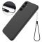  Galaxy A55 5G Skal Liquid Silicone Med Snodd Svart