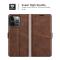  iPhone 13 Pro Max Fodral Solid Läder Brun
