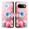  Google Pixel 11/10/10 Pro/9/9 Pro Fodral Med Mönster Blommor