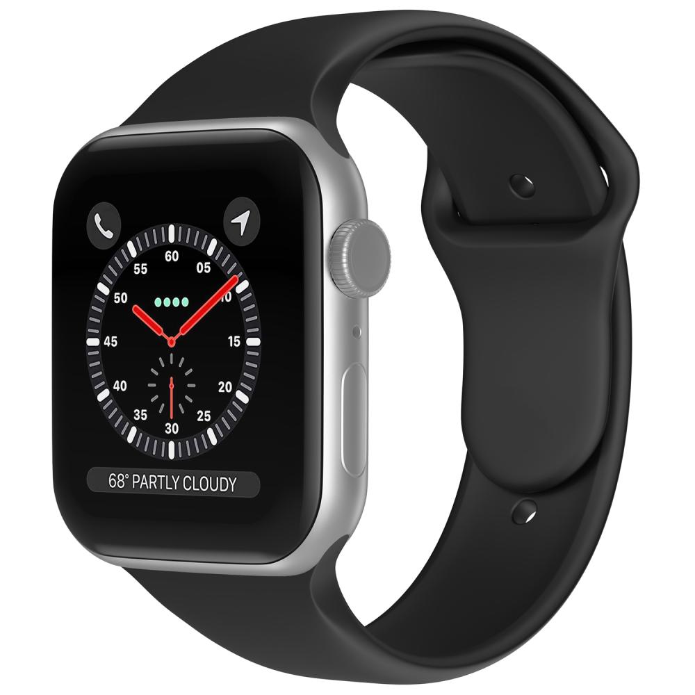 ColorPop Apple Watch 38/40/41/42 mm Silikon Armband (S/M) Svart
