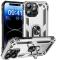  iPhone 15 Pro Skal Hybrid Armor Ring Silver