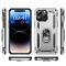  iPhone 15 Pro Skal Hybrid Armor Ring Silver