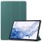  Samsung Galaxy Tab S9 Fodral Tri-Fold Läder Svartgrön
