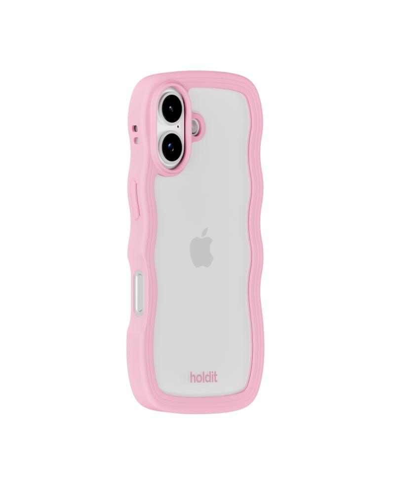 holdit holdit iPhone 17 Mobilskal Wavy Pink/Transparent