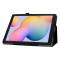  Samsung Galaxy Tab S6 Lite - Litchi Läder Fodral - Svart