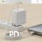 NORTHJO NORTHJO 1m 100W PD USB-C - USB-C Snabbladdnings Kabel Vit